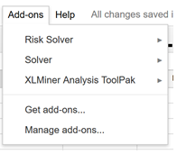 Add-ons Menu Add-ons Menu