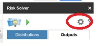 Risk Solver Add-on Options Icon Risk Solver Add-on Options Icon