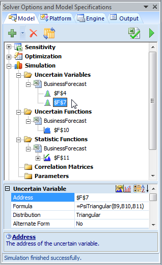 Risk Solver Task Pane Model Outline
