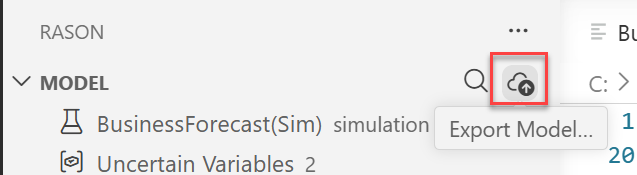 RASON Desktop Extension:  Export Model